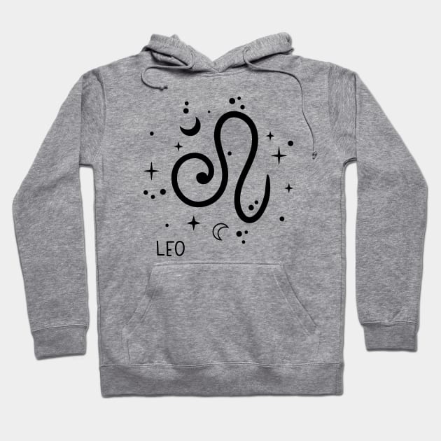 Leo Celestial Zodiac Sign Symbol Hoodie by The Cosmic Pharmacist